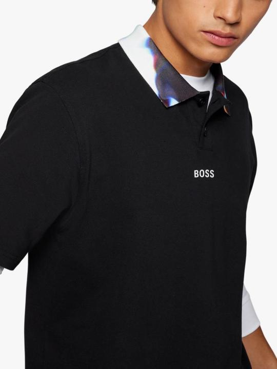 Hugo_Boss Navy Premium Collar Neck Polo T-shirt F2640-NY