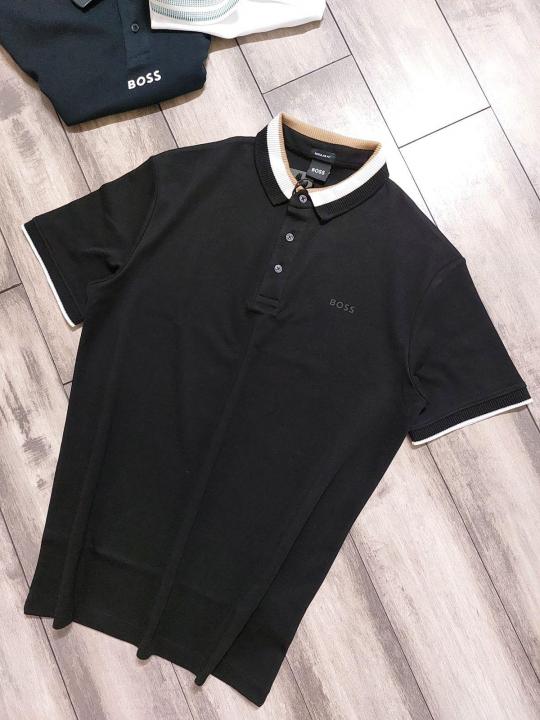 Hugo_Boss Black Premium Collar Neck Polo T-shirt F2640-BL