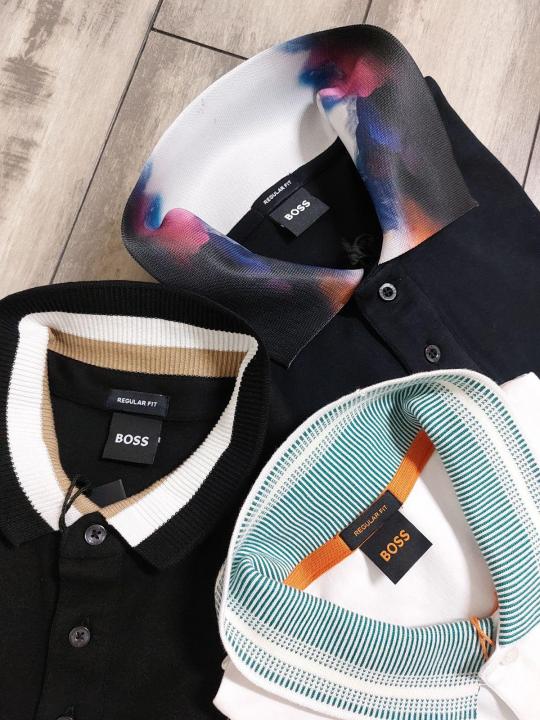 Hugo_Boss White Premium Collar Neck Polo T-shirt F2640-WH