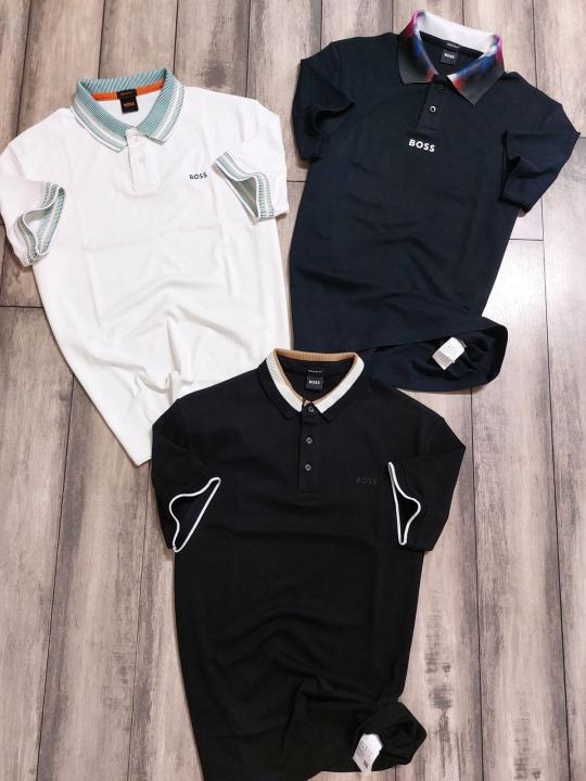 Hugo_Boss Black Premium Collar Neck Polo T-shirt F2640-BL