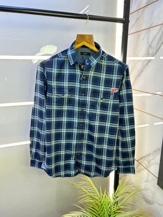 Diese l Premium Cotton D6 Double Pocket Checks Shirt F702