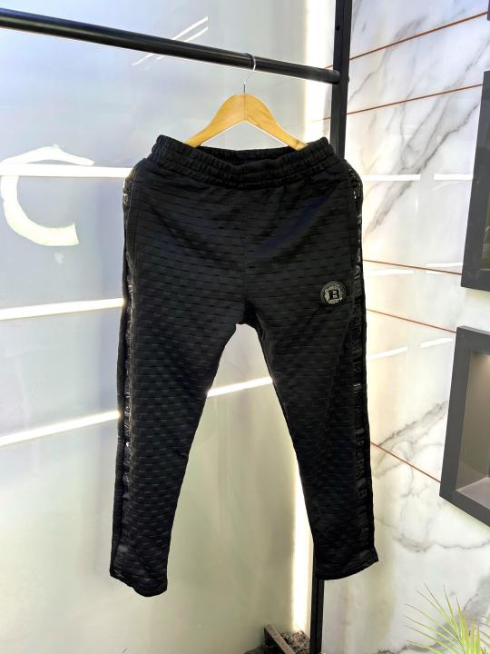 Balmai n Paris Black Imported Embossed Print Premium Track Suit Brand Carry Bag Packing F2634-BL