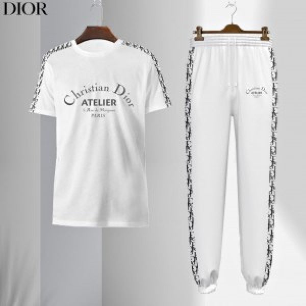 Christian Dio r Imported White Super Premium Track Suit With Brand Carry Bag F1457-WH