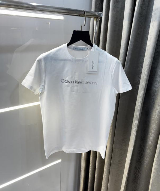 Calvin Klein White Logo Print Premium T-Shirt