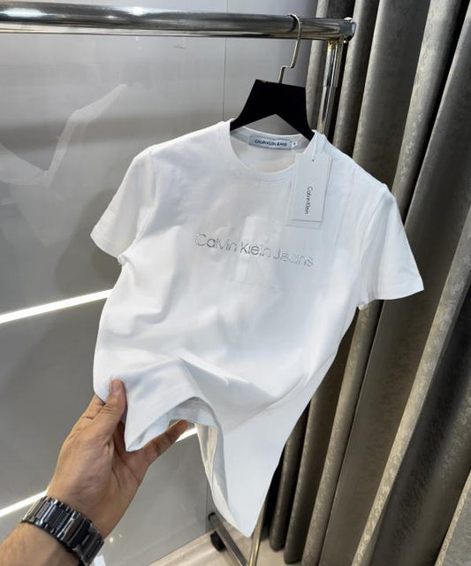 Calvin Klein White Logo Print Premium T-Shirt
