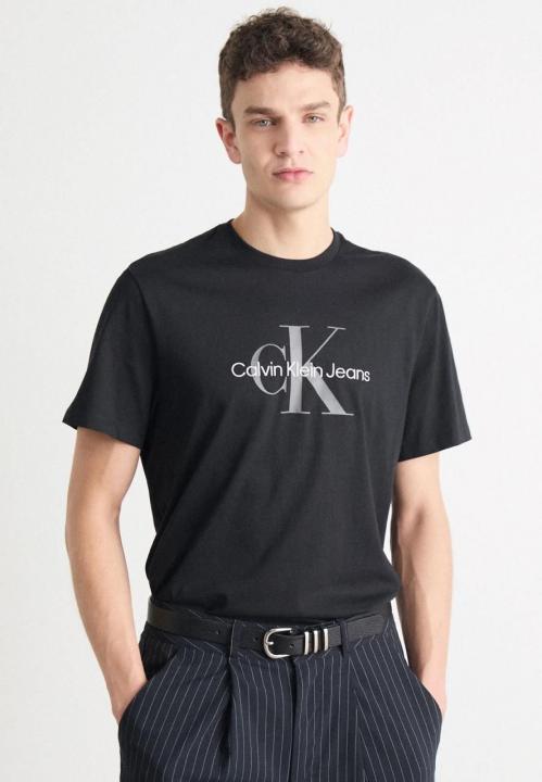 Calvin Klein Black Reflective Logo Print Premium T-Shirt