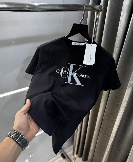 Calvin Klein Black Reflective Logo Print Premium T-Shirt