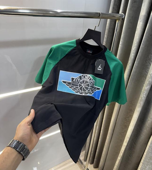 Air Jordan Black Logo Print Imported T-Shirt