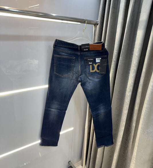 Dolce&Gabbana Dark Blue Pocket Embroidery Imported Denim
