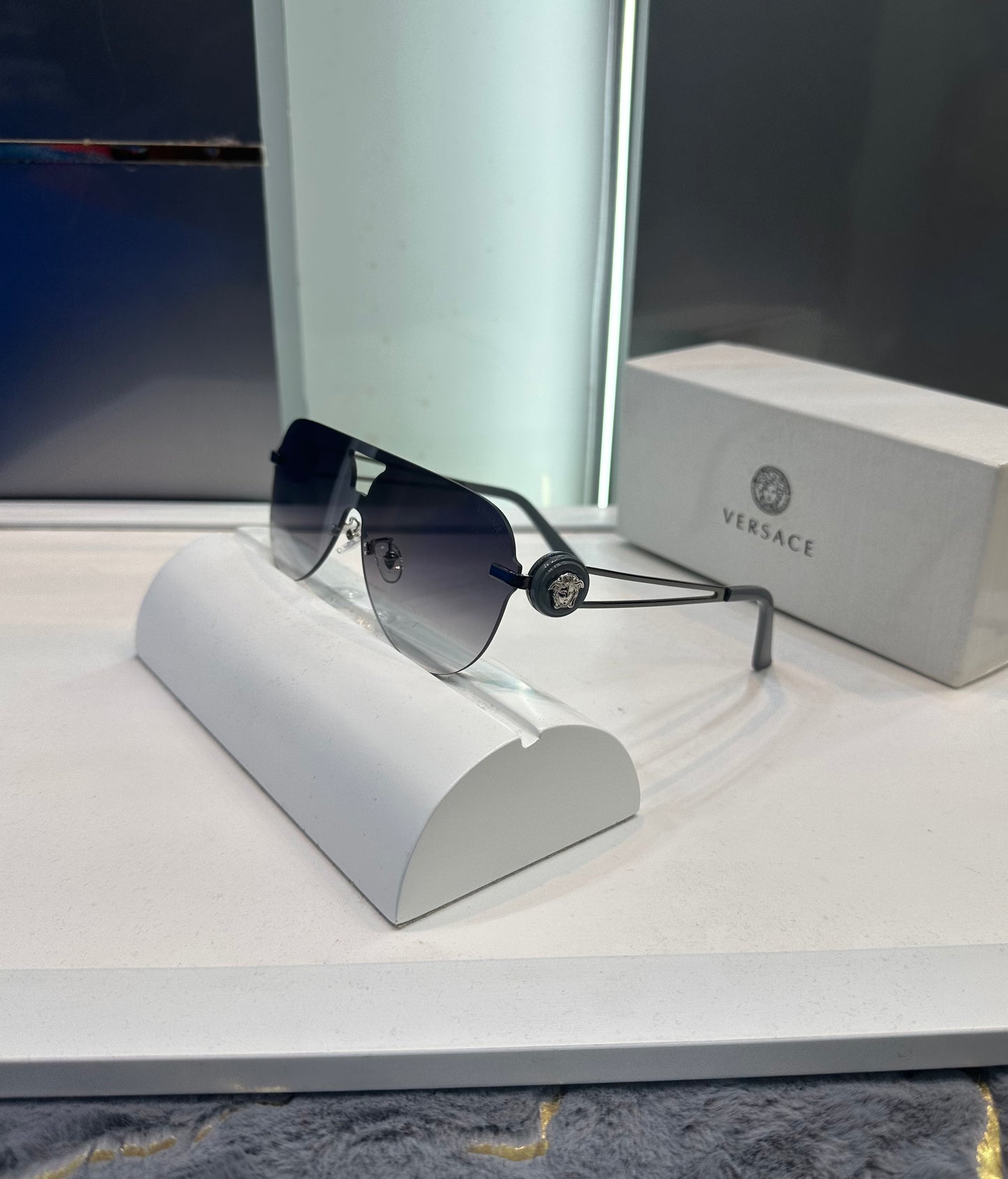 Versac e Black Shaded 4118 Ultimate Luxury Shade With Original Packaging