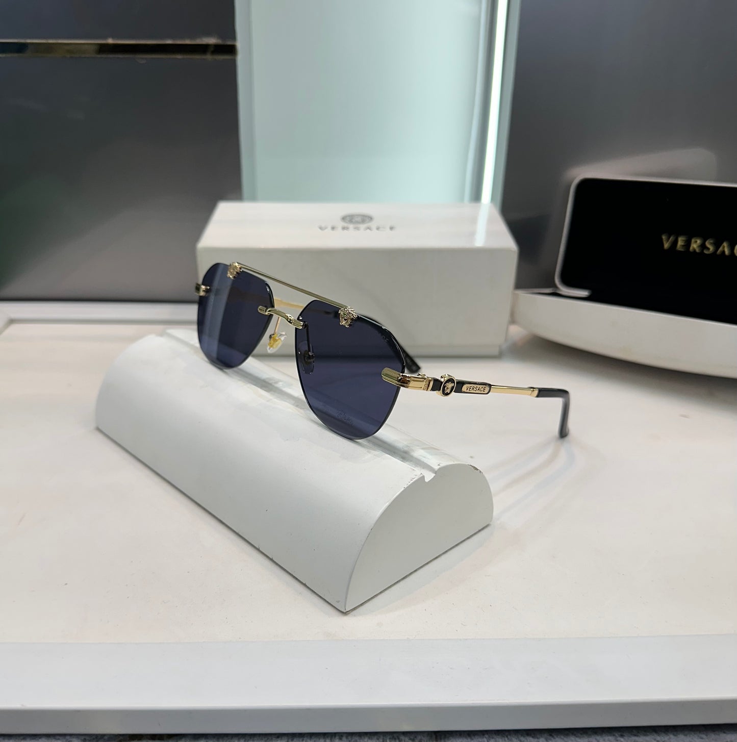 Versac e Gold Black 015 Ultimate Luxury Shade With Original Packaging