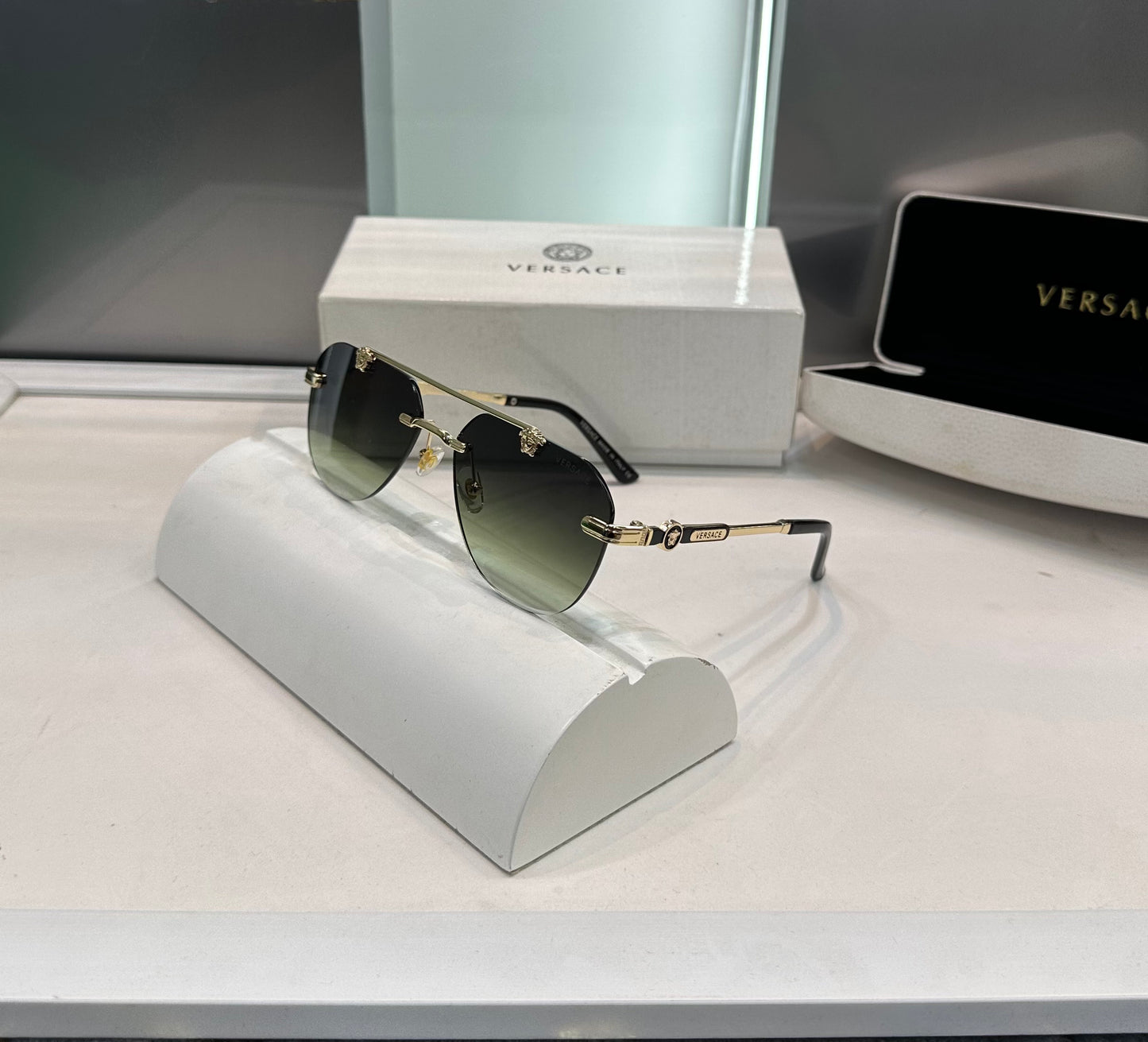 Ver sace 015 Green Ultimate Luxury Shade With Origin al Packaging