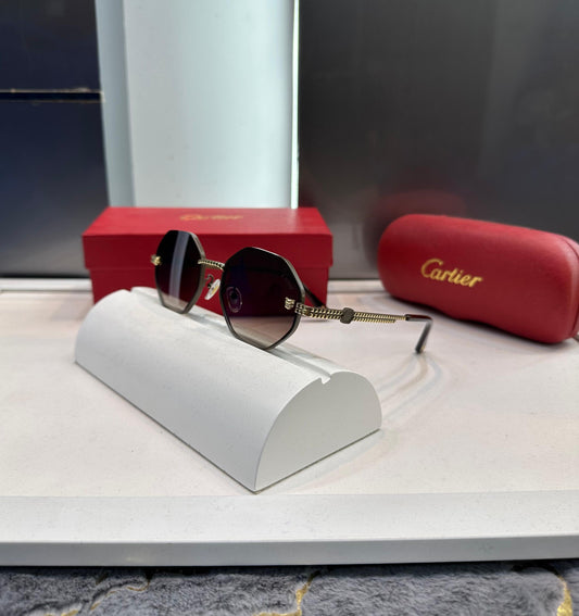 Cartier Brown 3553 Ultimate Luxury Shade With Original Packaging