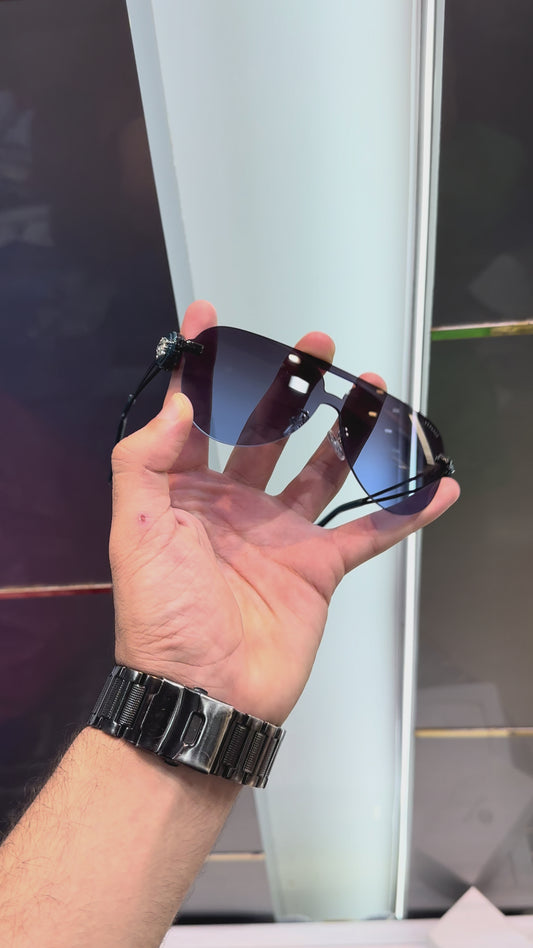 Versac e Blue Black 4118 Ultimate Luxury Shade With Original Packaging